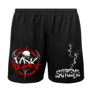 VDK EXTREME Skull02 1 / 3 zsebes fekete rövidnadrág