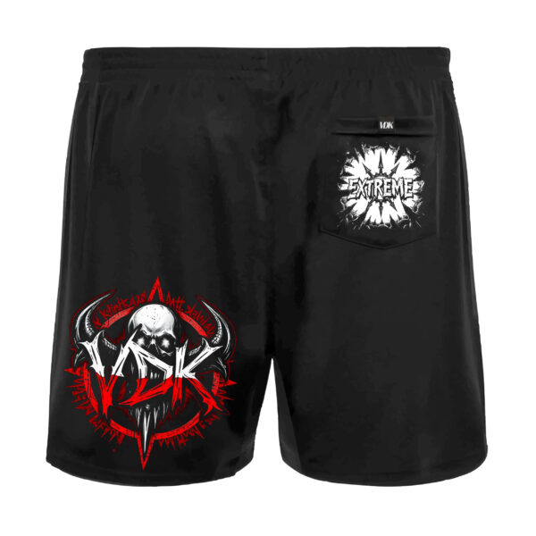 VDK EXTREME Skull02 1 / 3 zsebes fekete rövidnadrág - Image 2