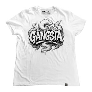 VDK Gangsta - Papamamik a gangon inverz / lány póló, rövid csapott ujjú fehér Extra