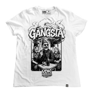 VDK Gangsta - Papamamik a gangon / lány póló, rövid csapott ujjú fehér Extra
