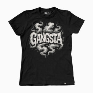 VDK Gangsta 2 simpla rövid csapott újjú simpla fekete lány póló